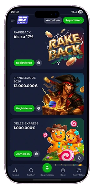B7 casino reload bonus