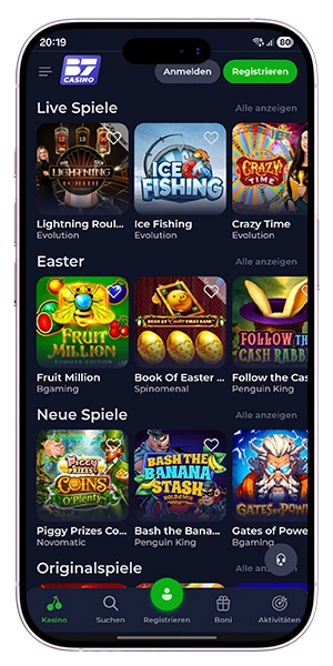 B7 Casino desktop-version